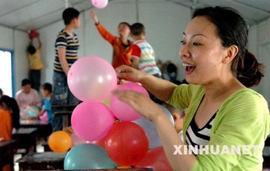 兒童節 板房教室結彩忙