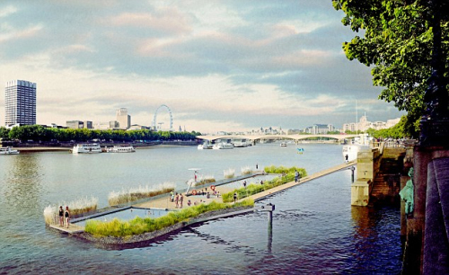 泰晤士河中擬建露天泳池:嬉水觀景二者兼得