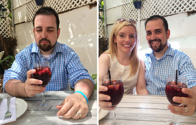 男子旅行拍照有無老婆畫風(fēng)大不同！