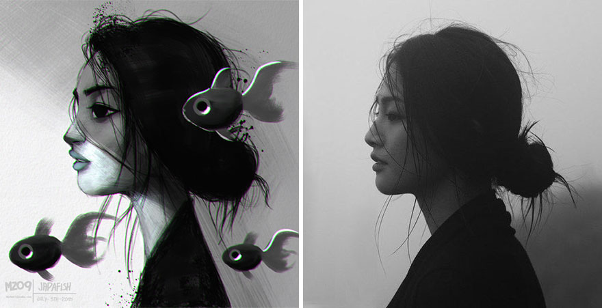 藝術家創作萌系人像數碼插畫