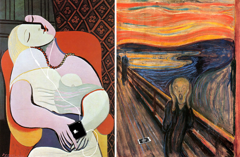 當蘋果設備亂入世界名畫