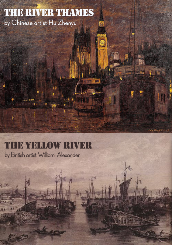 中國畫家筆下的英國VS英國畫家筆下的中國