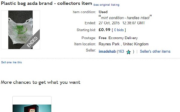 英新規引發“血案”，eBay驚現1000英鎊塑料袋