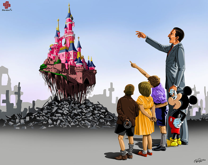 用畫筆怒斥戰火：還孩子本該有的童年