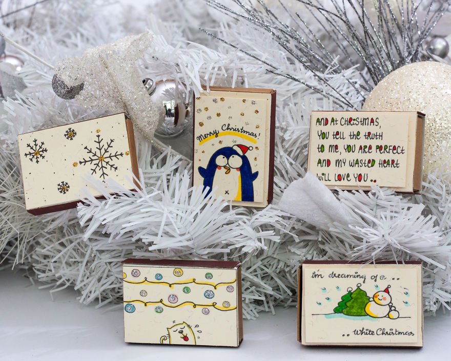 萌化了：火柴盒里的溫馨寄語