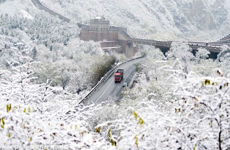 雪后居庸關長城美景（組圖）