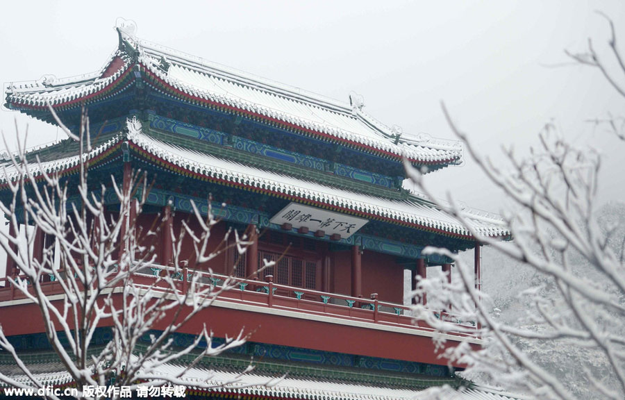 雪后居庸關長城美景（組圖）