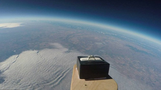 最牛求婚:發射婚戒至太空邊緣