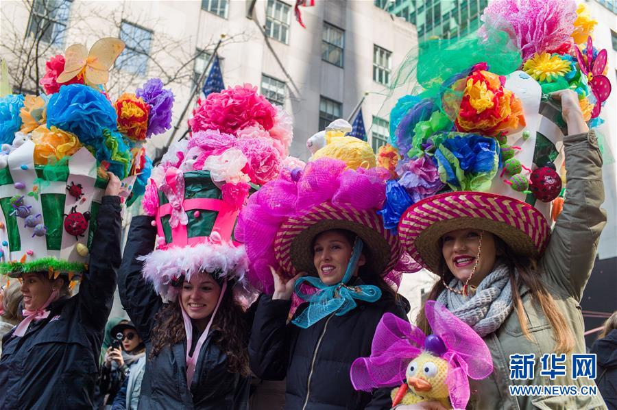 紐約舉行復活節(jié)游行 繽紛帽飾吸睛（高清組圖）