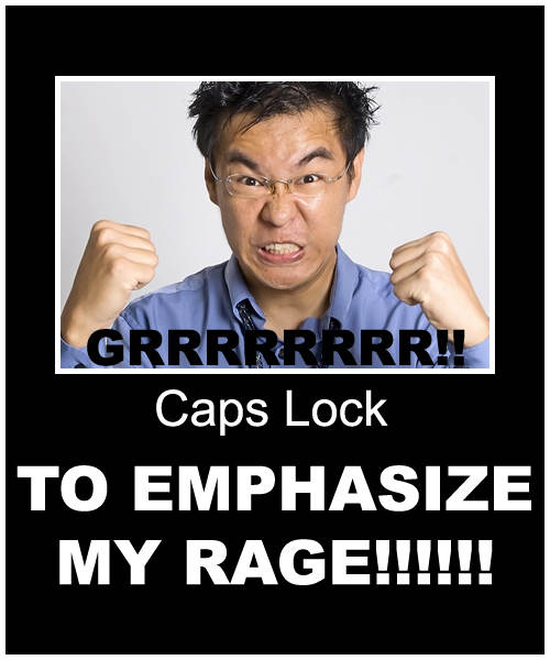 大寫鎖定語調:在沉默中爆發