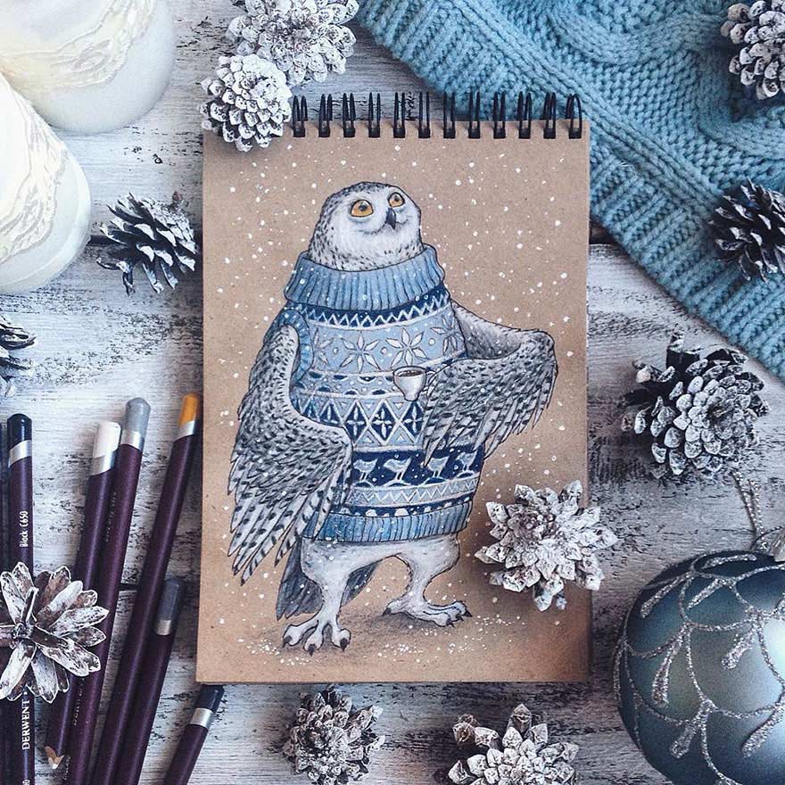 細膩而溫暖：童話主題彩鉛手繪（組圖）