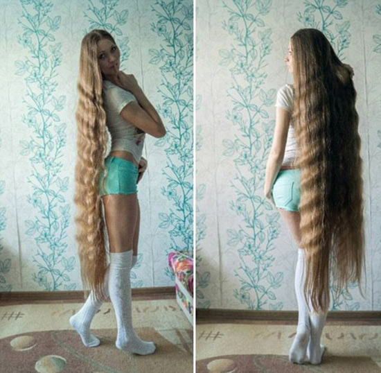 俄羅斯女子蓄發(fā)13年,變身真人版長發(fā)公主(組圖)
