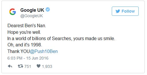 一位非常禮貌的奶奶:谷歌搜索也要說“請”和“謝謝”