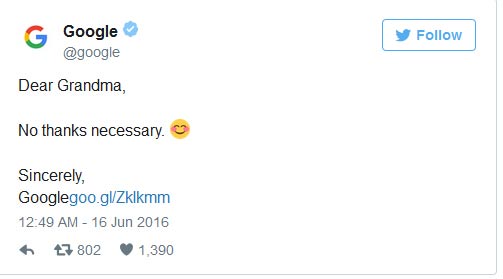 一位非常禮貌的奶奶:谷歌搜索也要說“請”和“謝謝”