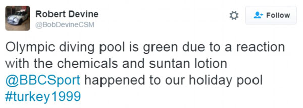 里約“綠池”引選手網友吐槽