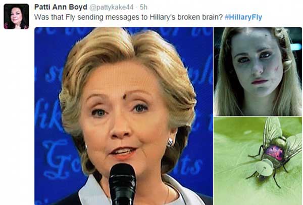 網友炸了:蒼蠅落在臉上也無感,希拉里是機器人?