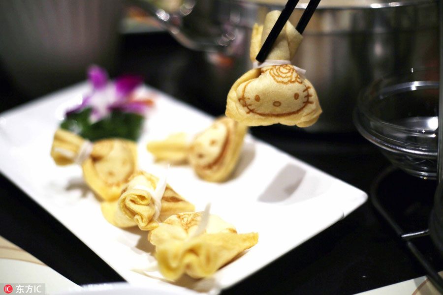 萌萌噠：大陸首家Hello Kitty火鍋店上海開(kāi)業(yè)（組圖）