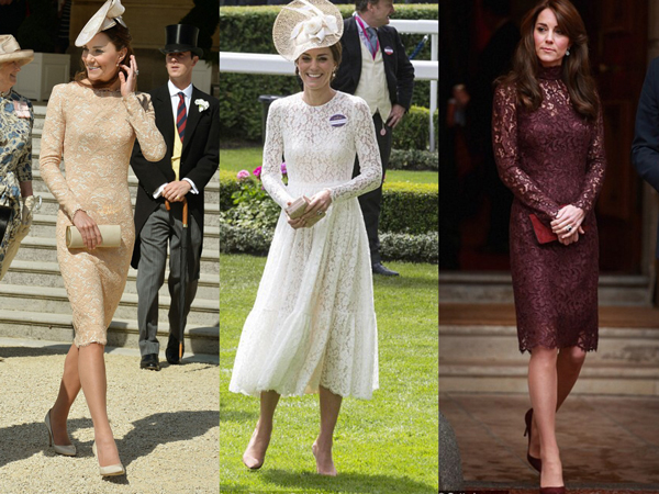 束腰大衣,蕾絲裙,裸色船鞋 凱特王妃的6大穿搭密術