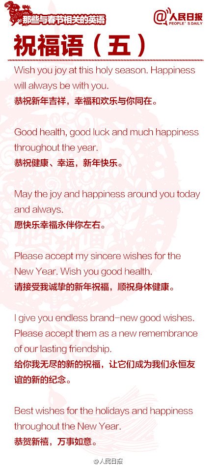 長知識！100個與春節有關的英文用語