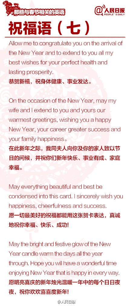 長知識！100個與春節有關的英文用語