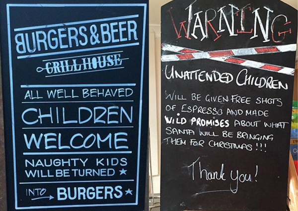 機智警告牌 專治各種熊孩子