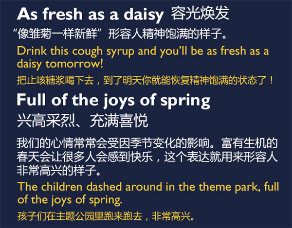 五種和春天有關的英語表達