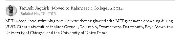 清華:不會游泳不能畢業(yè) 名校的游泳情結(jié)為啥那么深