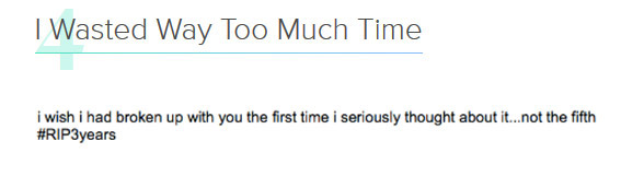 盤點：人們最想對前任說的話