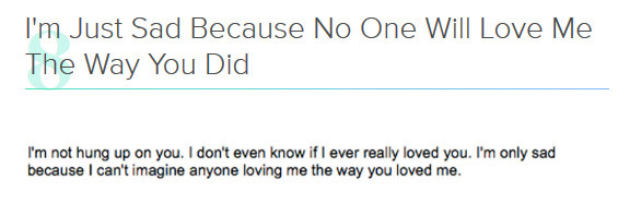 盤點：人們最想對前任說的話