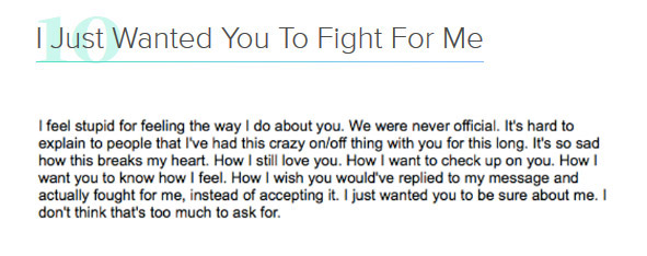 盤點：人們最想對前任說的話