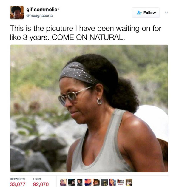 米歇爾•奧巴馬換回自來卷 新發型火了!