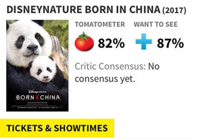 《我們誕生在中國》美國熱映 大熊貓、金絲猴、雪豹海外圈粉