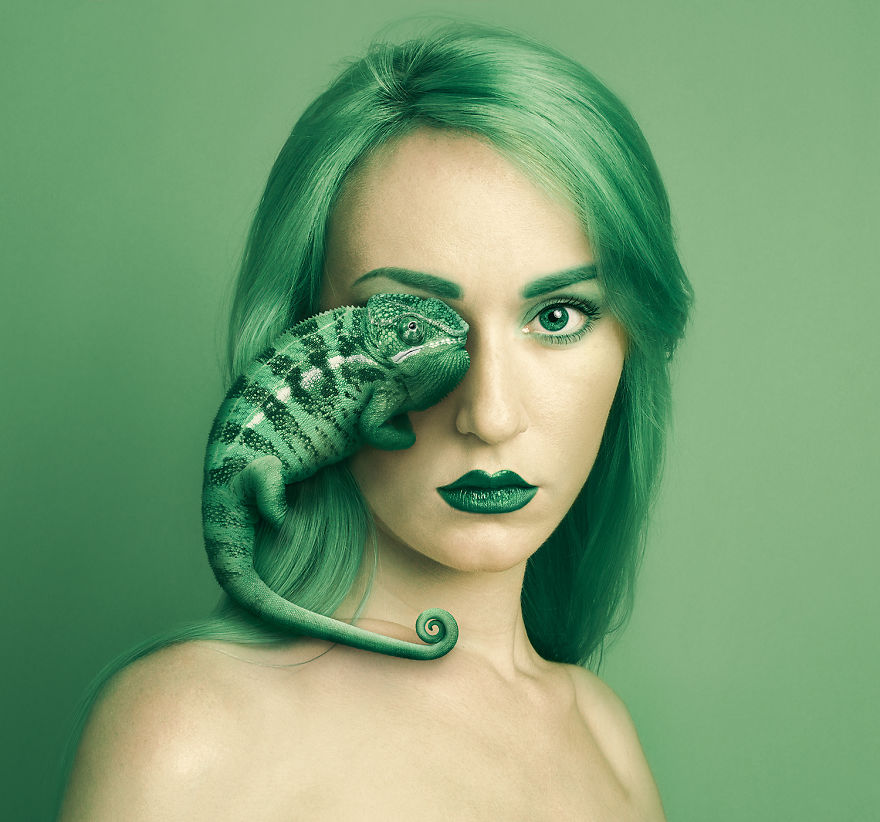 太會玩：動物眼和人眼合體（組圖）