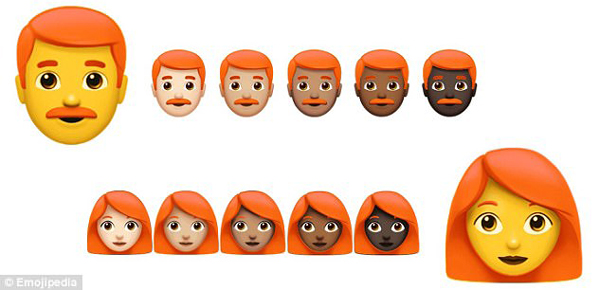Emoji又出新表情了！光頭和紅發人士也將擁有專屬表情