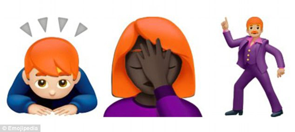 Emoji又出新表情了！光頭和紅發人士也將擁有專屬表情