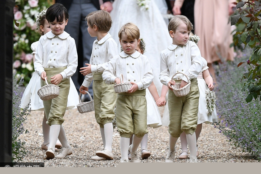 英國凱特王妃妹妹舉行盛大婚禮 小王子兄妹當花童很搶鏡（組圖）