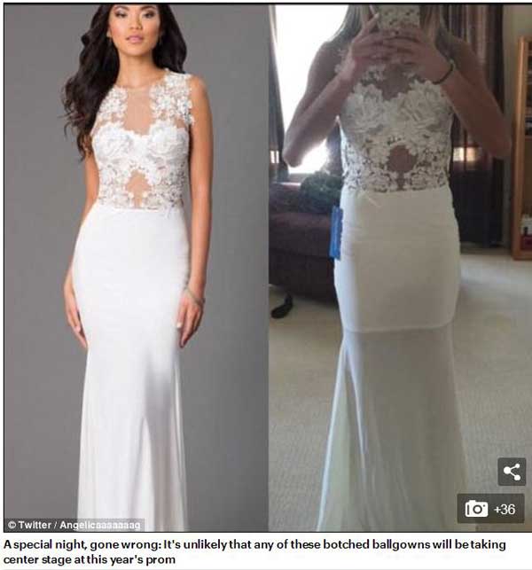 英國高中生曬網購畢業禮服“賣家秀”與“買家秀”