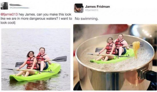 幫外國網友P圖的PS大神又有新作,畫風還是那么清奇(組圖)