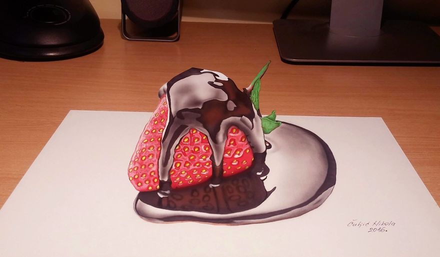 你沒看錯(cuò)，這真的是畫：以假亂真的3D彩繪（組圖）