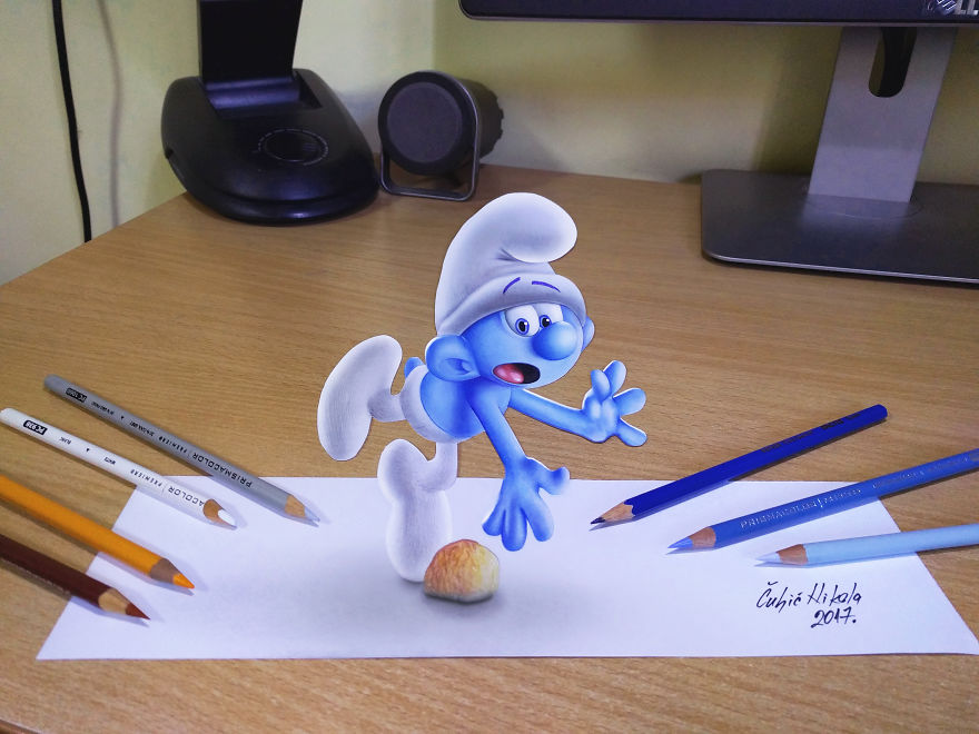 你沒看錯，這真的是畫：以假亂真的3D彩繪（組圖）