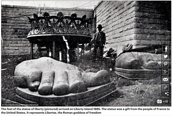 美國自由女神像原來不是綠色的?