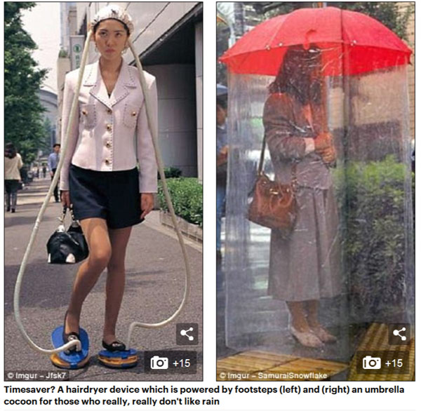 從走路吹風機到黃油擦絲器:最怪誕的日本發明