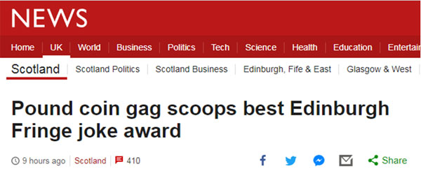 華裔小哥講了個段子,就榮獲了愛丁堡國際藝穗節(jié)笑話獎,這種英式幽默你能懂嗎?