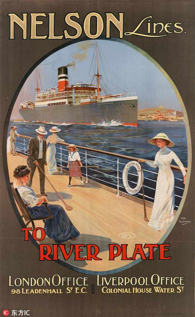 英國珍貴舊海報重現“日不落帝國”的黃金時代（組圖）