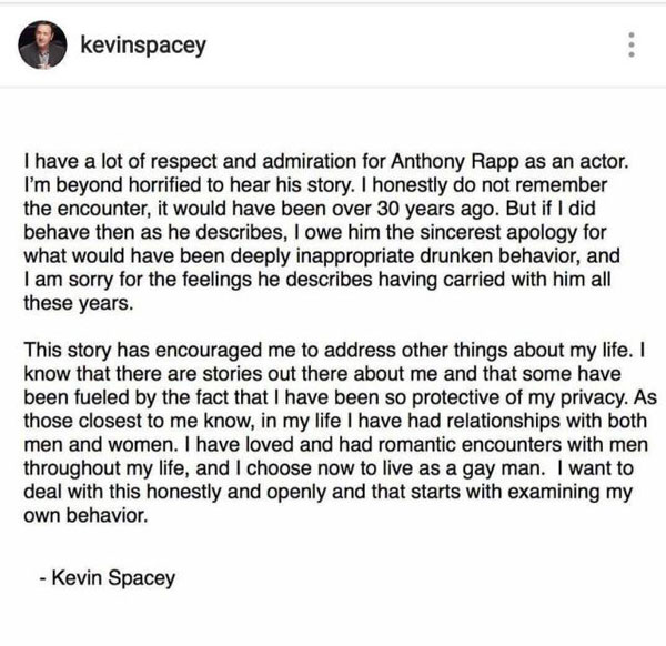 好萊塢那么多男星出柜,為什么只有史派西被罵?