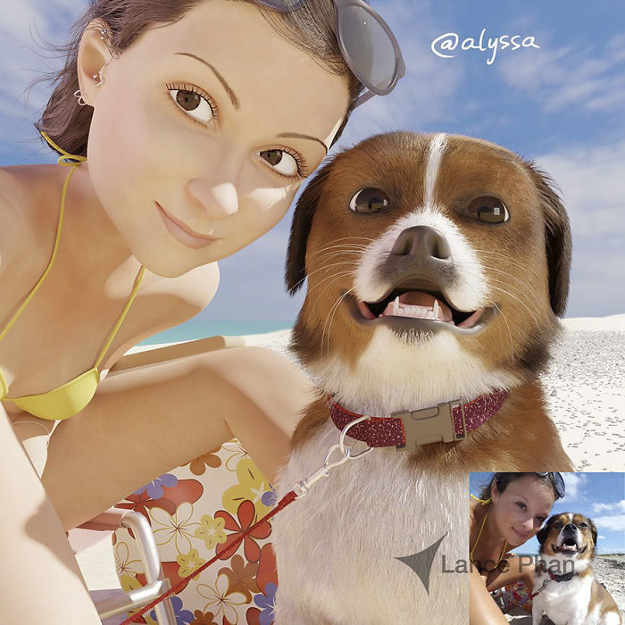 真人肖像變成動畫主角！3D藝術家實現你的“皮克斯夢”（組圖）