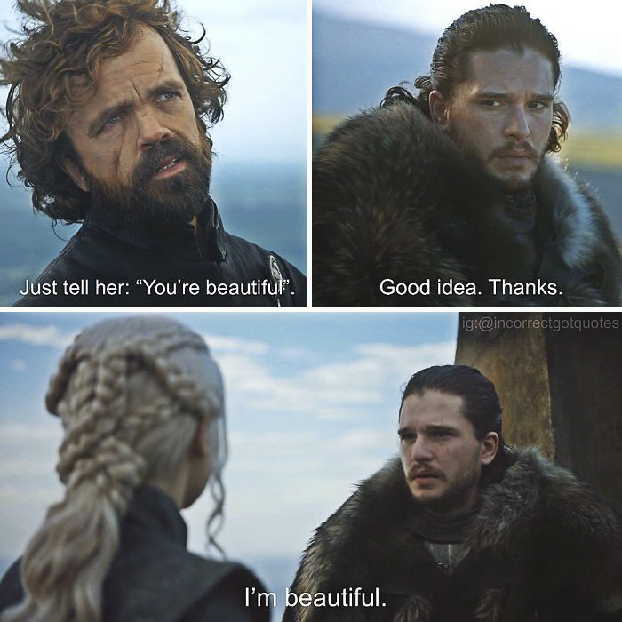 笑崩！《權(quán)力的游戲》惡搞版對白（組圖）