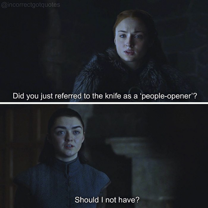 笑崩！《權(quán)力的游戲》惡搞版對(duì)白（組圖）