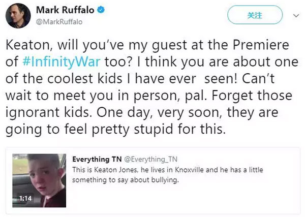 美隊、比伯等發聲支持被霸凌的男孩,校園暴力何時才能終止?