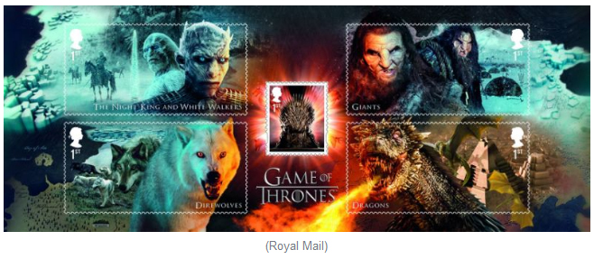 快來圍觀:英國皇家郵政發行的“權力的游戲”郵票(組圖)